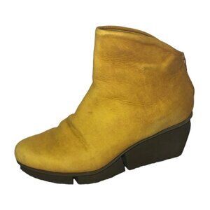 TRIPPEN Boot Women's Size 6.5 US Yellow Wedge Ankle Bootie *LEFT BOOT ONLY*